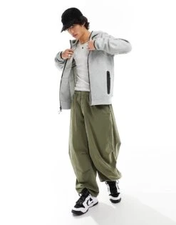 Nike Tech Fleece Full Zip Hoodie In Grey For Men -Nike Sales Store 205921129 3