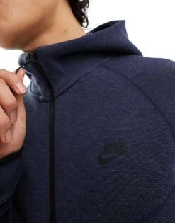 Nike Tech Fleece Full Zip Hoodie In Navy For Men 10 Nike Tech Fleece Full Zip Hoodie In Navy For Men -Nike Sales Store 205921204 4
