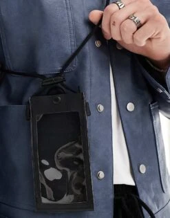 Nike Premium Phone Pouch Crossbody Bag In Black For Men -Nike Sales Store 206056706 4