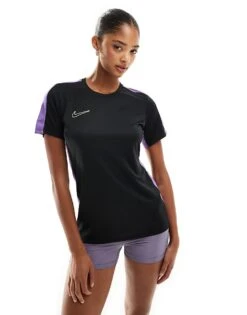 Nike Football Academy 23 T-shirt In Black And Purple For Men