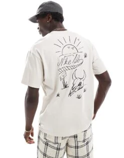 Nike SB M90 Graphic Backprint T-shirt In Sail For Men Cream -Nike Sales Store 206079979 1 cream 1