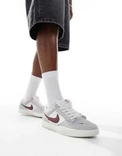 Nike SB Force 58 Trainers In Grey And Red For Men 13 Nike SB Force 58 Trainers In Grey And Red For Men -Nike Sales Store 206080008 1 grey 1