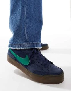 Nike SB Zoom Pogo Plus Trainers In Navu And Green For Men Navy -Nike Sales Store 206080066 3