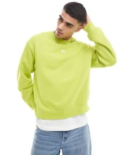 Nike SB Essential Logo Crew Neck Sweatshirt In Cactus Green For Men Dark Green -Nike Sales Store 206080067 1 darkgreen 1