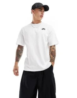 Nike SB Backprint T-shirt In White For Men -Nike Sales Store 206080109 4