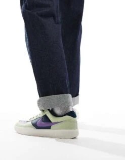 Nike SB Force 58 Trainers In Olive And Purple For Men Khaki -Nike Sales Store 206080161 5