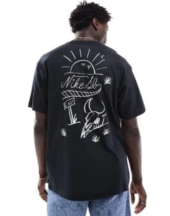 Nike SB M90 Graphic Backprint T-shirt In Black For Men -Nike Sales Store 206080206 1 black 1