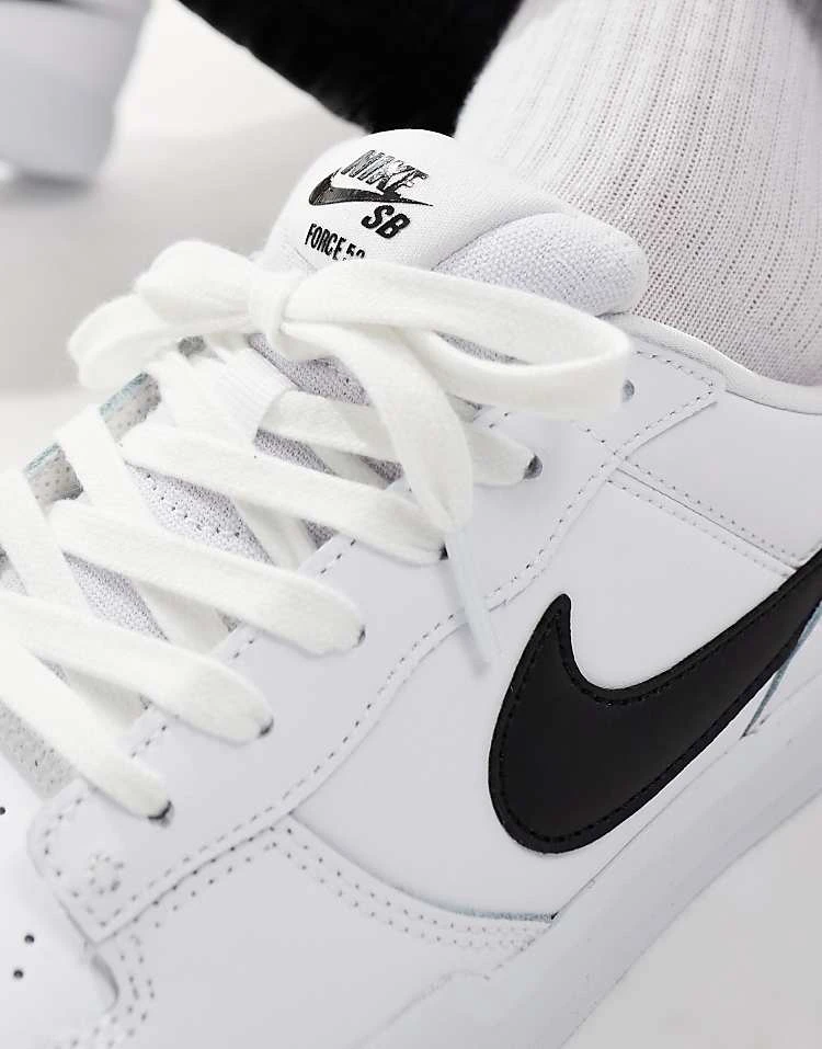 Nike SB Force 58 Trainers In White And Black For Men 6 Nike SB Force 58 Trainers In White And Black For Men - Image 4
