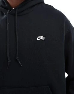 Nike SB Essential Logo Hoodie In Black For Men -Nike Sales Store 206080289 3