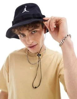 Jordan Jumpman Logo Bucket Hat In Black For Men