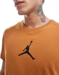 Jordan Jumpman Centre Logo T-shirt In Brown For Men -Nike Sales Store 206084061 4