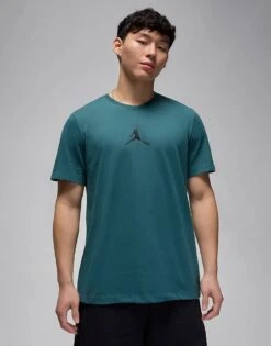 Jordan Jumpman Dri-FIT Centre Logo T-shirt In Dark Green For Men