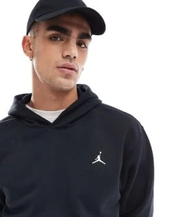 Jordan Brooklyn Fleece Hoodie In Black For Men -Nike Sales Store 206084126 3