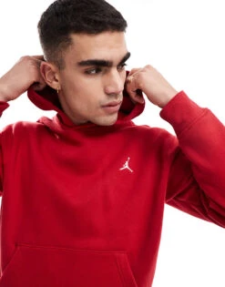 Jordan Brooklyn Fleece Hoodie In Red For Men -Nike Sales Store 206084313 1 red 1