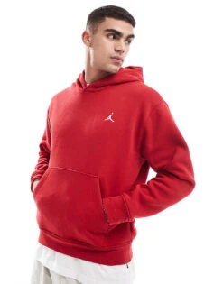 Jordan Brooklyn Fleece Hoodie In Red For Men -Nike Sales Store 206084313 4