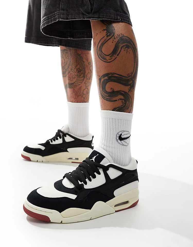 Nike Air Jordan 4 Remastered Trainers In White And Black - WHITE For Men 7 Nike Air Jordan 4 Remastered Trainers In White And Black - WHITE For Men - Image 5