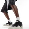 Air Jordan 4 Remastered Trainers In Black And White For Men -Nike Sales Store 206084360 1 black