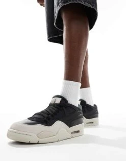 Air Jordan 4 Remastered Trainers In Black And White For Men -Nike Sales Store 206084360 4