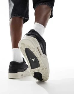 Air Jordan 4 Remastered Trainers In Black And White For Men -Nike Sales Store 206084360 5