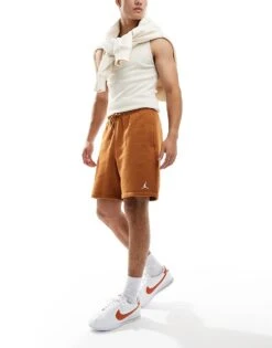 Jordan Brooklyn Fleece Shorts In Brown For Men -Nike Sales Store 206084388 1 brown 1