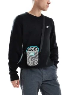 Nike Heritage Flight Bag In White And Black Print For Unisex -Nike Sales Store 206090124 1 white 1