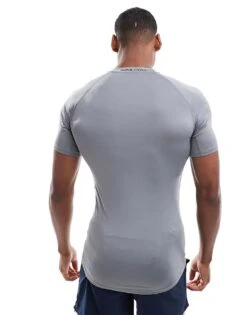 Nike Training Nike Pro Training Muscle Fit T-shirt In Grey For Men Charcoal -Nike Sales Store 206090992 4