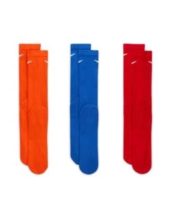 Nike Training Everyday Cushioned Plus 3 Pack Crew Socks In Orange, Blue And Red For Men -Nike Sales Store 206091063 3