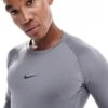 Nike Training Nike Pro Training Dri-FIT Muscle Fit Long Sleeve Top In Dark Grey For Men Charcoal 2 Nike Training Nike Pro Training Dri-FIT Muscle Fit Long Sleeve Top In Dark Grey For Men Charcoal -Nike Sales Store 206091183 1 charcoal