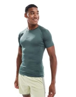 Nike Training Pro Tight Short Sleeve Top In Green For Men Charcoal 11 Nike Training Pro Tight Short Sleeve Top In Green For Men Charcoal -Nike Sales Store 206091265 1 charcoal 1