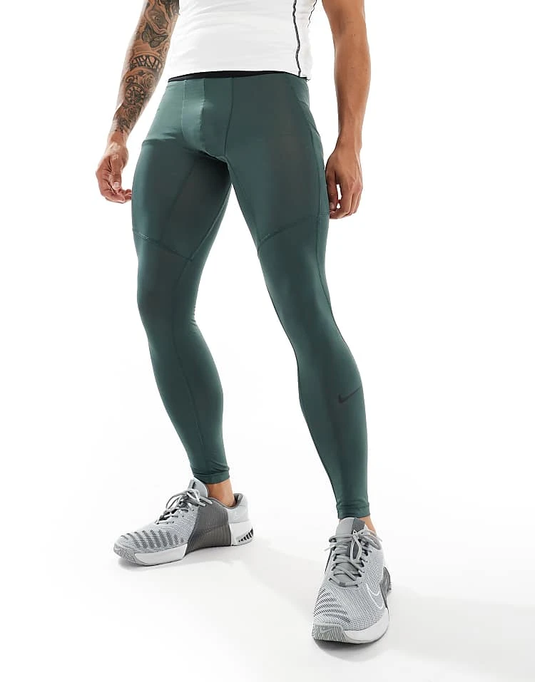 Nike Training Pro Compression Leggings In Dark Green For Men Dgreen 3 Nike Training Pro Compression Leggings In Dark Green For Men Dgreen