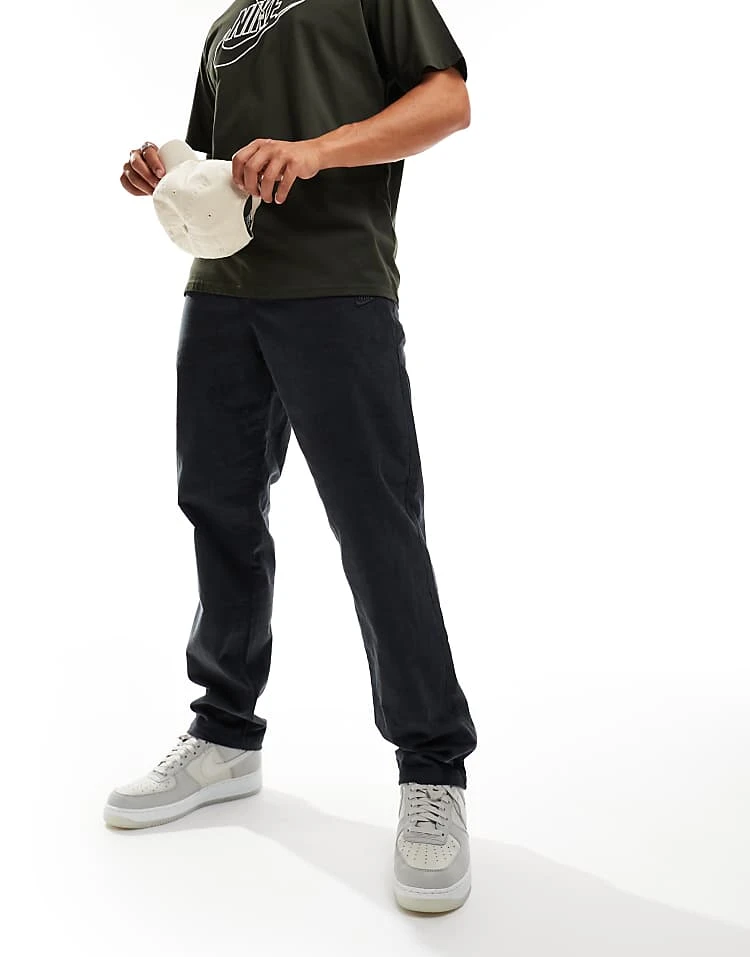 Nike Club Corduroy Chino Trousers In Black For Men 8 Nike Club Corduroy Chino Trousers In Black For Men - Image 6