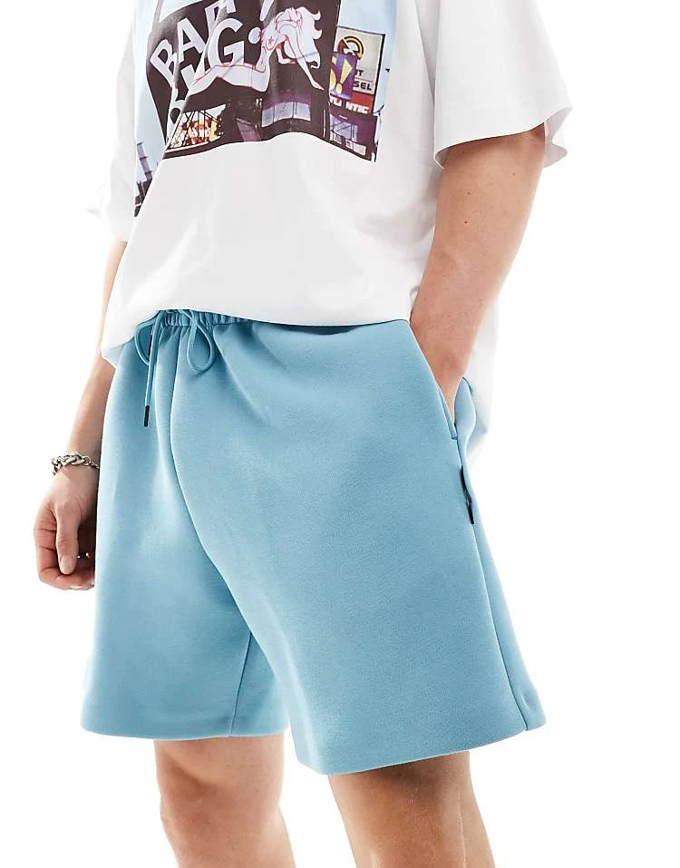 Nike Tech Fleece Reimagined Oversized Shorts In Light Blue For Men Mid Blue 3 Nike Tech Fleece Reimagined Oversized Shorts In Light Blue For Men Mid Blue