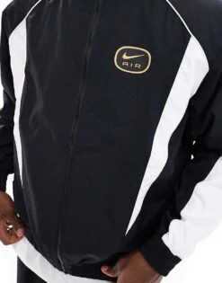 Nike Swoosh Air Woven Tracktop In Black And White For Men -Nike Sales Store 206095903 4