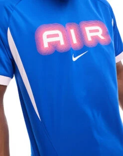Nike Swoosh Air Football Jersey In Blue And Pink For Men Mid Blue -Nike Sales Store 206096010 4