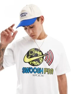 Nike Unisex Swoosh FM Graphic T-shirt In White For Men -Nike Sales Store 206096034 1 white 1