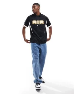 Nike Swoosh Air Football Jersey In Black And White For Men -Nike Sales Store 206096103 3