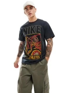 Nike Championship Graphic T-shirt In Black For Men