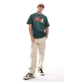 Nike NY Graphic T-shirt In Dark Green For Men -Nike Sales Store 206096171 3