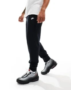 Nike Club Knit Joggers In Black For Men -Nike Sales Store 206096203 5