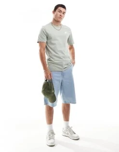 Nike Club T-shirt In Olive For Men Khaki -Nike Sales Store 206096304 3