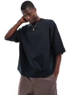 Nike Tech Fleece Reimagined Oversized T-shirt In Black For Men -Nike Sales Store 206096314 1 black 1