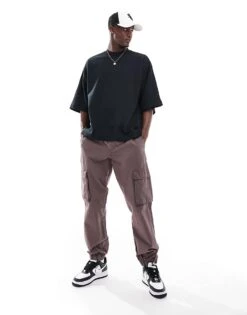 Nike Tech Fleece Reimagined Oversized T-shirt In Black For Men -Nike Sales Store 206096314 4