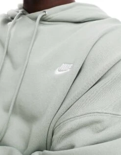 Nike Club French Terry Oversized Hoodie In Olive For Men Khaki -Nike Sales Store 206096337 3