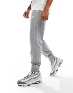 Nike Club Knit Joggers In Grey For Men