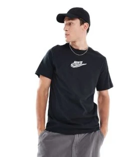 Nike Unisex Swoosh Logo Graphic T-shirt In Black For Men -Nike Sales Store 206096441 1 black 1