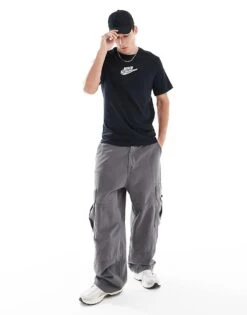 Nike Unisex Swoosh Logo Graphic T-shirt In Black For Men -Nike Sales Store 206096441 4