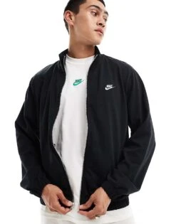 Nike Club Knit Zip Through Jacket In Black For Men -Nike Sales Store 206096442 1 black 1