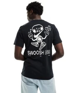 Nike Swoosh FM Graphic Backprint T-shirt In Black For Men -Nike Sales Store 206096525 1 black 1
