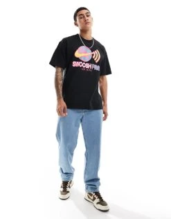 Nike Swoosh FM Graphic T-shirt In Black For Men -Nike Sales Store 206096548 3