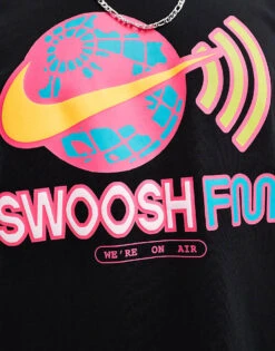 Nike Swoosh FM Graphic T-shirt In Black For Men -Nike Sales Store 206096548 4